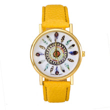 Women Polka Dot Dial Quartz Trend Leather Strap Bracelet Analog Watch