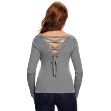 women-ribbed-knit-sweater-o-neck-lace-up-back-jerseys-mujer-invierno-long-sleeve-pullover-knitwear-black-grey-whitetrui BBL