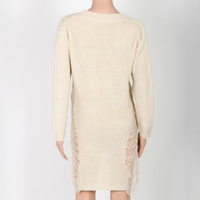 Women Ripped Knitted Sweaters and Pullovers Long Sleeve Irregular Women Sweater Destroyed Pull Femme Jumpers Thin