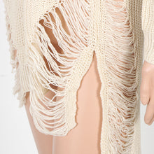 Women Ripped Knitted Sweaters and Pullovers Long Sleeve Irregular Women Sweater Destroyed Pull Femme Jumpers Thin