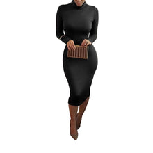 women-sexy-club-dress-turtle-neck-long-sleeve-dress-pencil-dress-slim-hip-bandage-bodycon-dress-vestidos-clubwear BBL