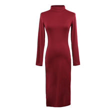 women-sexy-club-dress-turtle-neck-long-sleeve-dress-pencil-dress-slim-hip-bandage-bodycon-dress-vestidos-clubwear BBL