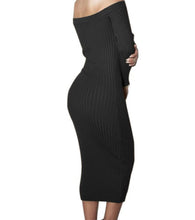 Women Sheath Slash neck package hip dress solid long sleeve off the shoulder clubwear bodycon vestidos M0615