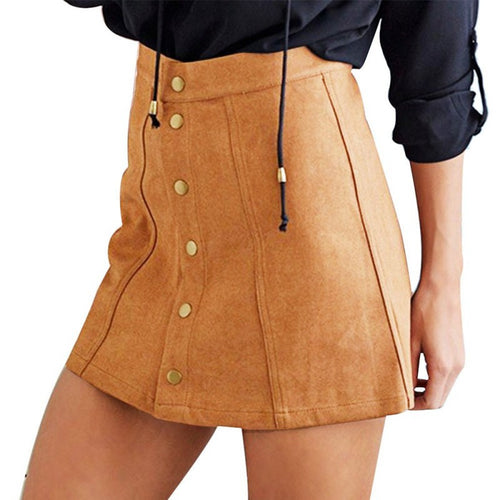 women-skirt-suede-faux-line-vintage-high-waist-short-button-bodycon-mini-feminine-skirts-ly5 BBL