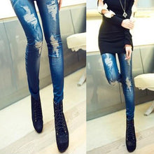 women-stretchy-skinny-jeggings-vintage-distressed-tights-denim-jeans-slim-pants BBL