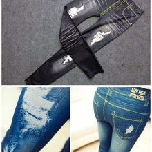 women-stretchy-skinny-jeggings-vintage-distressed-tights-denim-jeans-slim-pants BBL