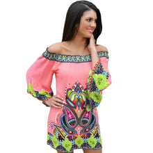women-dress-off-shoulder-flare-sleeves-slash-neck-sexy-dress-printing-sundress-beach-dress-vestidos-pink BBL