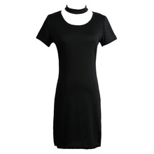 women-dress-short-sleeve-solidcolor-mini-office-dress-clubwear-party-sexy-dresses-black-red BBL