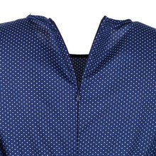 women-dresses-casual-short-sleeve-o-neck-blue-a-line-polka-dot-dress-with-sashes-womens-clothing-plus-size BBL
