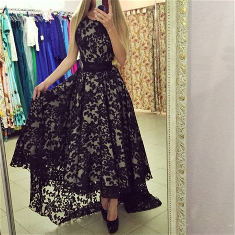 women-formal-party-long-maxi-dress-lace-floral-gown-dresses-white-black BBL