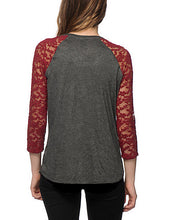 Women Tops & Tees Casual Lace Pachwork Three Quarter T-Shirts Slim O-neck T Shirt Women's Clothing Plus Size GV102