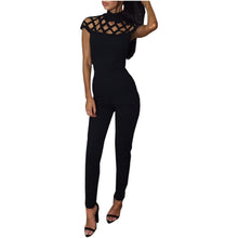 Women Turtleneck Jumpsuit Hollow Out Bandage Party Rompers Playsuits Sexy Long Jumpsuits Overalls 3 Colors GV440