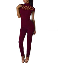 Women Turtleneck Jumpsuit Hollow Out Bandage Party Rompers Playsuits Sexy Long Jumpsuits Overalls 3 Colors GV440