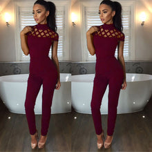 Women Turtleneck Jumpsuit Hollow Out Bandage Party Rompers Playsuits Sexy Long Jumpsuits Overalls 3 Colors GV440