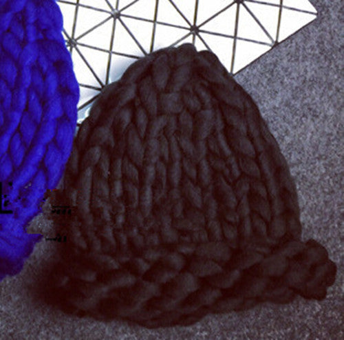 Women Warm Extra Coarse Wool Knitted Beanie Hat Cap Fisher Chapeu Gorros De Lana Touca Casquette Cappelli Bonnets Femme 7 colors
