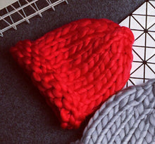 Women Warm Extra Coarse Wool Knitted Beanie Hat Cap Fisher Chapeu Gorros De Lana Touca Casquette Cappelli Bonnets Femme 7 colors