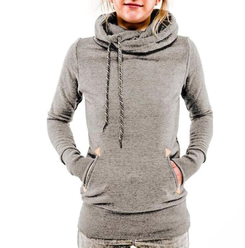 Women Warm Hoodies Tracksuits Women Solid Long Sleeve Pocket Sweatshirt Hoodies Pullovers Slim X0305