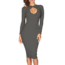 Women Dress O-Neck Pencil Bodycon Dress Long Sleeve Sexy Club Dresses Party Bandage Package Hip Dress Vestidos GV464