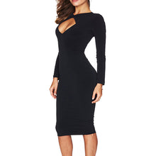 Women Dress O-Neck Pencil Bodycon Dress Long Sleeve Sexy Club Dresses Party Bandage Package Hip Dress Vestidos GV464