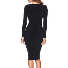 Women Dress O-Neck Pencil Bodycon Dress Long Sleeve Sexy Club Dresses Party Bandage Package Hip Dress Vestidos GV464