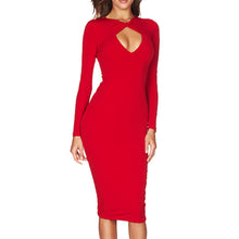 Women Dress O-Neck Pencil Bodycon Dress Long Sleeve Sexy Club Dresses Party Bandage Package Hip Dress Vestidos GV464