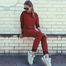 Women's 2piece Solid Women Warm Tracksuits Suit O-Neck Long sleeve Women Hoodies with Irregular Zipper Sportwear LX072