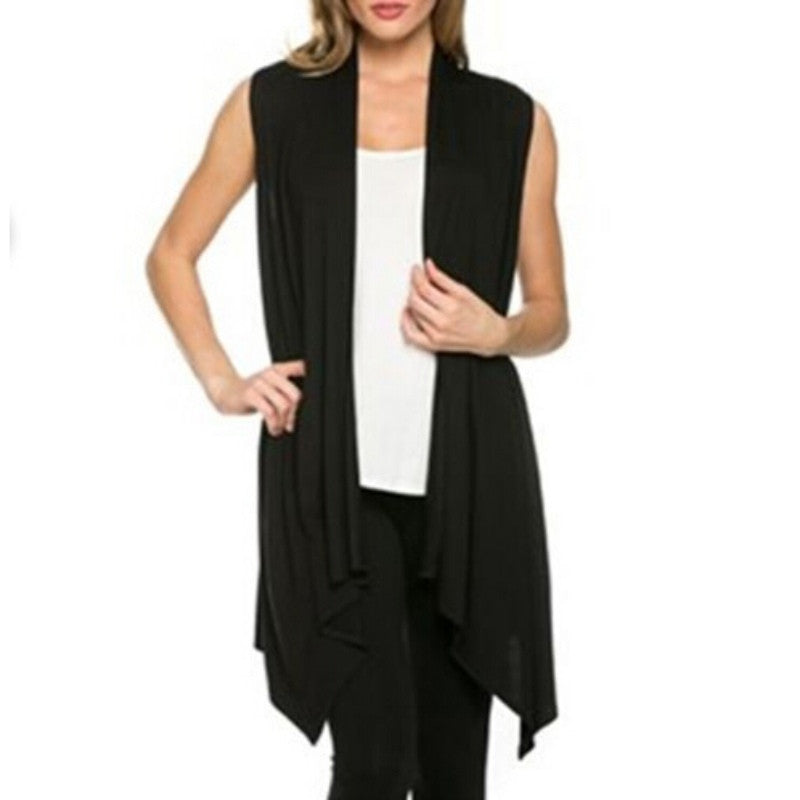 womens-casual-open-front-vest-long-tunic-shawl-collar-draped-cardigan-tops-s-xl BBL