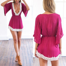 womens-deep-v-neck-sexy-mini-dress-short-sleeve-crohet-lace-hem-slim-dresses BBL