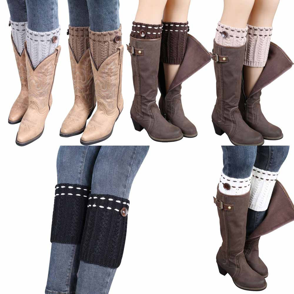 Women's Fashion Acrylic Fibers Soft and fashionable Knitted Leg Warmers Socks Boot Cover