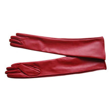 womens-faux-leather-elbow-gloves-long-gloves-warm-lined-finger-gloves-new-y8 BBL