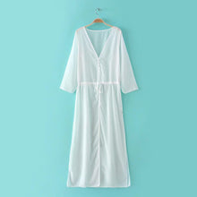 Women's Sexy Beach Cover Up White Beach Dress Long Bikini Cover Up Swimwear Pareo Beach Swimsuit Cover Up Sheer Dress