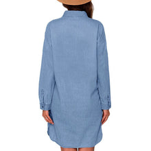 womens-sexy-casual-blue-denim-shirt-blouse-top-type-party-club-mini-jeans-dress BBL