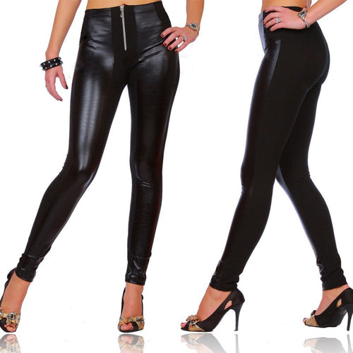 womens-sexy-shiny-wet-look-full-length-leggings-with-zipper-m-l-xl-xxl-xxxl-ly3 BBL