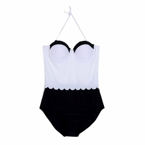 womens-lady-one-piece-swimsuit-push-up-padded-bikini-monokini-swimwear-beachwear BBL