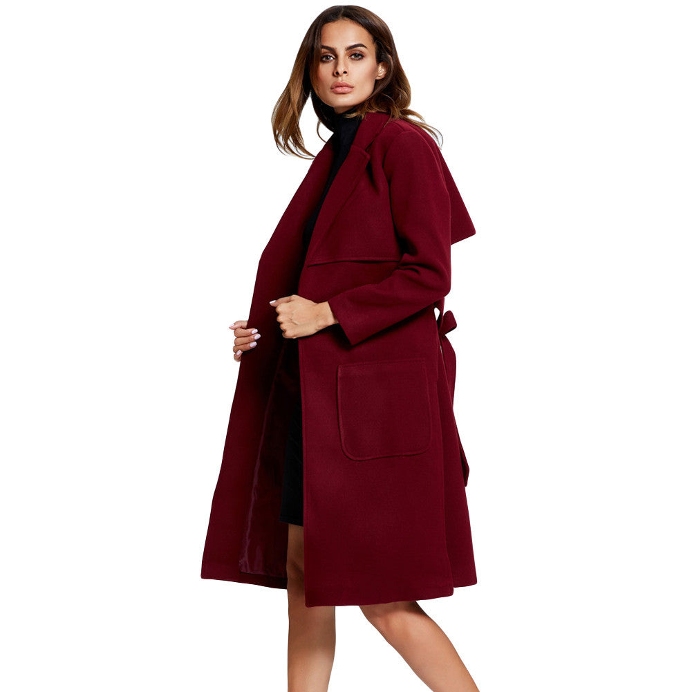 womens-long-wool-coat-split-hem-pockets-self-tie-abrigos-mujer-invierno-notched-collar-long-sleeve-outerwear-trench-coat BBL