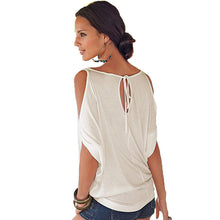 Womens Off Shoulder T Shirt Plus Size Women Clothing Loose Sleeve Cut Tee Shirt Femme Women Tops T Shirts For Women