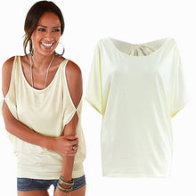 Womens Off Shoulder T Shirt Plus Size Women Clothing Loose Sleeve Cut Tee Shirt Femme Women Tops T Shirts For Women