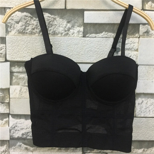 Womens Sexy Bustier Crop Top Style Bandage Crop Tops Push Up Corset Top Cropped Tight Outwear Bra For Women Good Quality