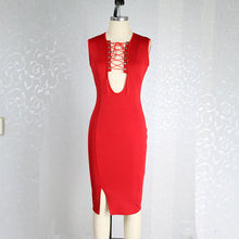 Womens Sexy Club Dress Deep V Bandage Night Club Party Dress Split Bodycon Dress Slim Wrap Dresses For Women