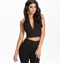 Womens Sexy Crop Top Halter Backless Tops Women Deep V Off Shoulder Waist Corset Women's Tank Top Regata Feminina