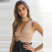 Womens Sexy Crop Top Back Zipper Halter Top V Neck Women Tops Short Cropped Tank Top Sleeveless Plus Size