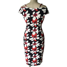 Womens Sexy Dress V-Neck Elegant Off Shoulder Dress Floral Flower Print Dress Casual Party Club Evening Bodycon Dresses