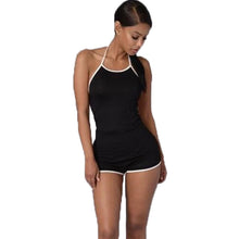 Womens Sexy Jumpsuit Backless Halter Bodycon Short Jumpsuit Bodysuit Slim Romper Style Combination Femme Black Gray