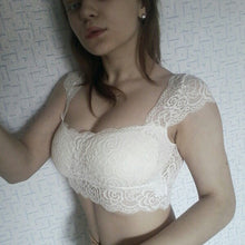 Womens Sexy Lace Bustier Crop Top Black White Crochet Top Hollow Out Short Tank Top Floral Womens Crop Top Bustier