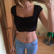 Womens Sexy Lace Bustier Crop Top Black White Crochet Top Hollow Out Short Tank Top Floral Womens Crop Top Bustier