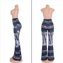 Womens Elegant Vintage elastic Casual Beach High Waist Wide Leg Long Pants Trousers Print Flared trousers mermaid pants