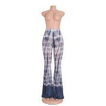 Womens Elegant Vintage elastic Casual Beach High Waist Wide Leg Long Pants Trousers Print Flared trousers mermaid pants