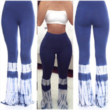 Womens Elegant Vintage elastic Casual Beach High Waist Wide Leg Long Pants Trousers Print Flared trousers mermaid pants
