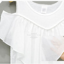 XL-5XL Big Sized Cold Shoulder Tops Casual Ruffle Off Shoulder T Shirt Black White Tee Shirt Femme Plus Size Top Tees