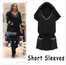 XXXXL  Casual Rivet Hoody Sweatshirts British Style Long Sleeve Women Hoodies Plus Size Hoodies For Women